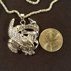 Harley Davidson Eagle Necklace (unisex)